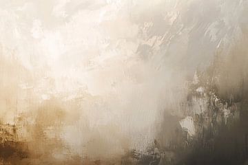 Beige en grijs abstract schilderij van Art & Soul Creations