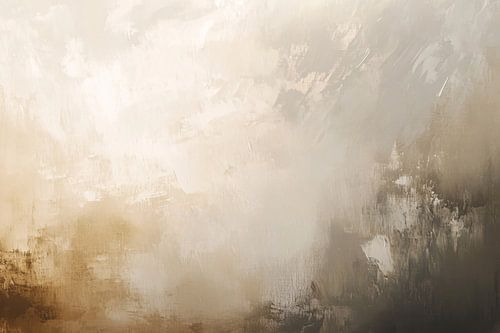 Beige en grijs abstract schilderij