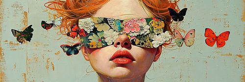 Masque de papillons sur Caprices d'Art