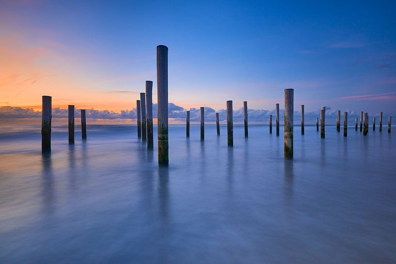 Sunset North Sea beach Petten by Jenco van Zalk