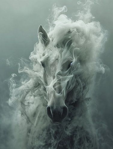 Etherische Manifestatie: Een Paard van Rook