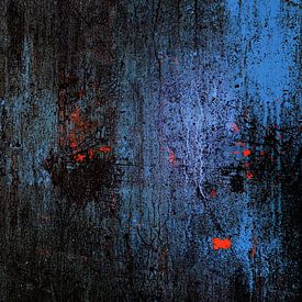 Muur van de luchtfabriek (blauw/zwart). van Marian Klerx