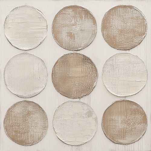 Harmonie de formes rondes dans des tons naturels