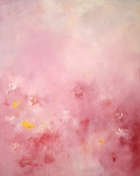 Modern en abstract schilderij in roze van Studio Allee