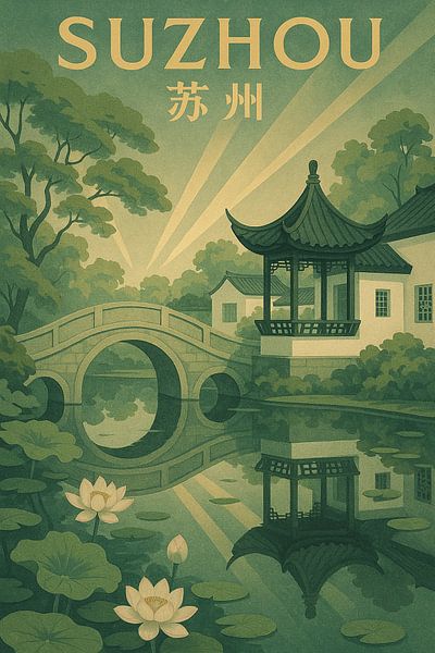 Suzhou Garden Serenity – Lotus Ponds &amp; Ancient Stone Bridges by Travel Shop