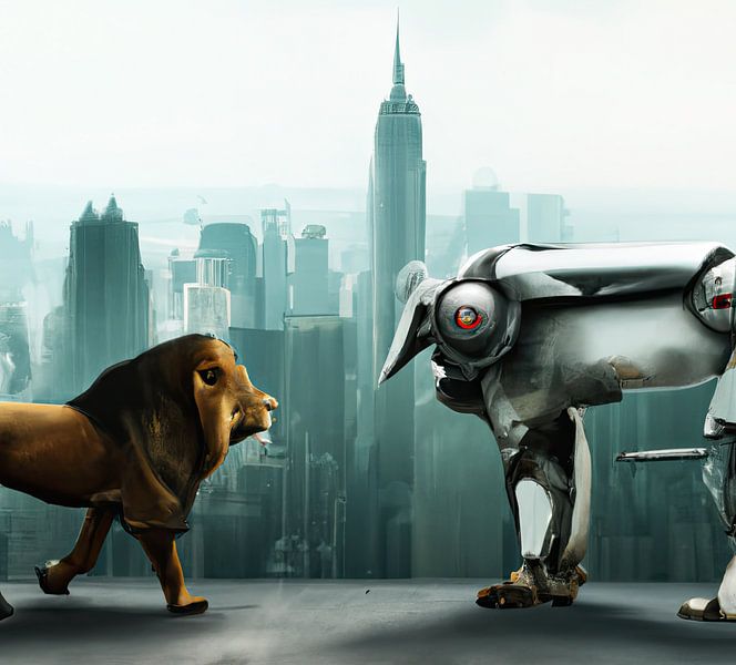 Lion meets Machine van Lions-Art