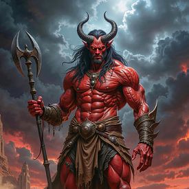 DIABRAX – Le diable dans le désert au coucher du soleil sur INFERAURUM