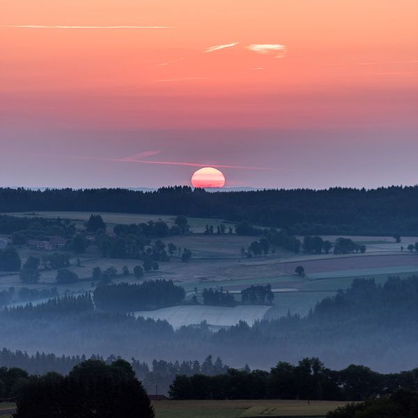 Zonsopkomst Allegre - Frankrijk par Henk Verheyen