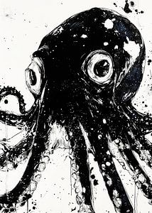Black drawing octopus #octopus