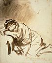 Slapende jonge vrouw (Hendrickje Stoffels), Rembrandt van Rembrandt van Rijn thumbnail