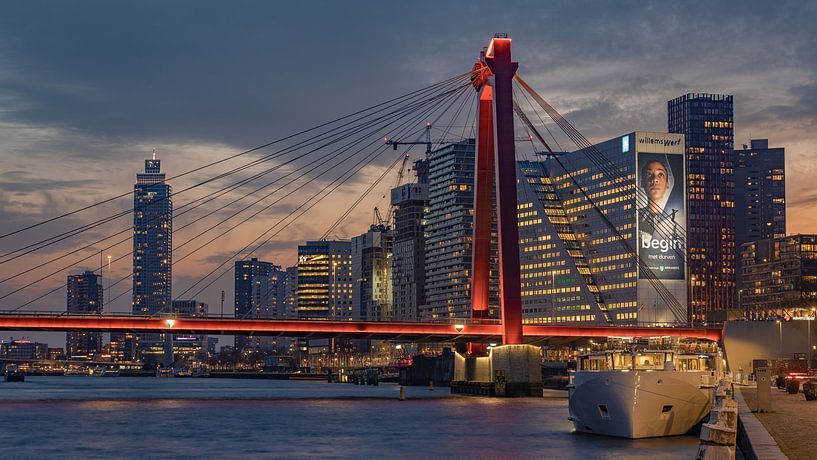 Willemsbrug Skyline Rotterdam von Klaas Doting
