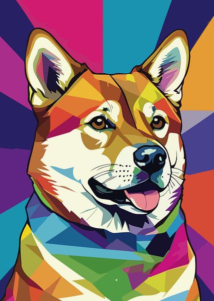 Shiba Inu Pop Art by MIROKKU