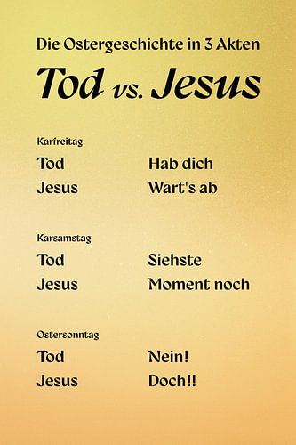 Tod vs. Jesus von Jonathan Schöps | UNDARSTELLBAR.COM — Visuelle Gedanken zu Gott