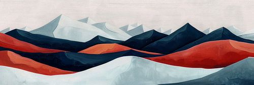 Layered Mountains in Cool Colours