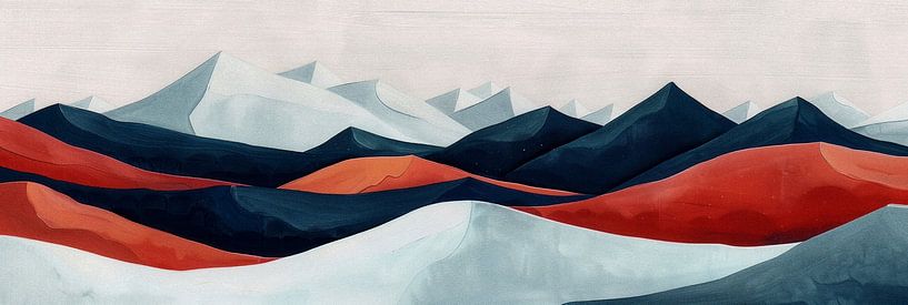 Layered Mountains in Cool Colours by Whale & Sons