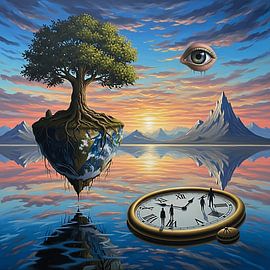 Paysages de rêve de l'imagination surréaliste Art sur Aden Pink Studio