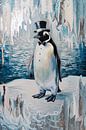 Penguin with dinner jacket and hat by Imperial Art House thumbnail