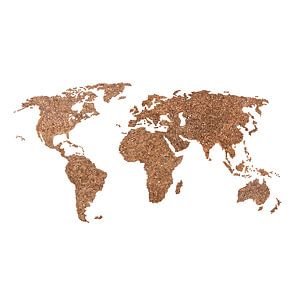 Wereldkaart van echte Koffiebonen | Wandcirkel van WereldkaartenShop