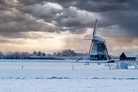 Molen in de sneeuw