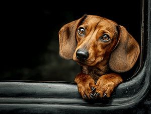 The Dachshund facing the Wind