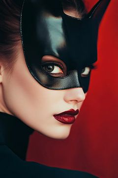 Fascinating view behind a black mask by Poster Art Shop