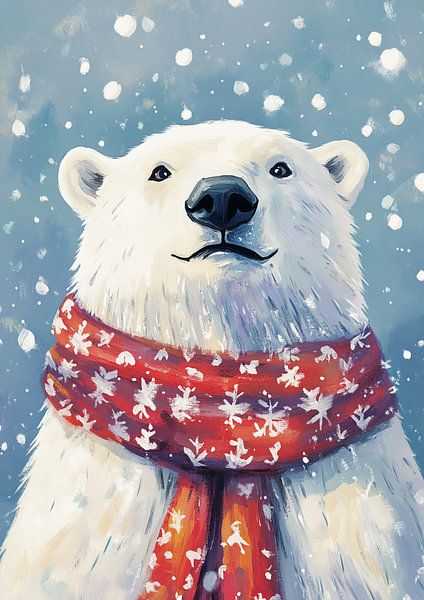 Weihnachts-Eisbär von Wunderbare Kunst