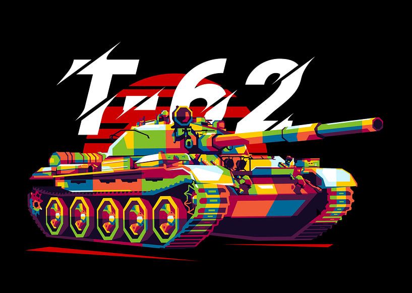 T-62 MBT in WPAP Illustratie van Lintang Wicaksono