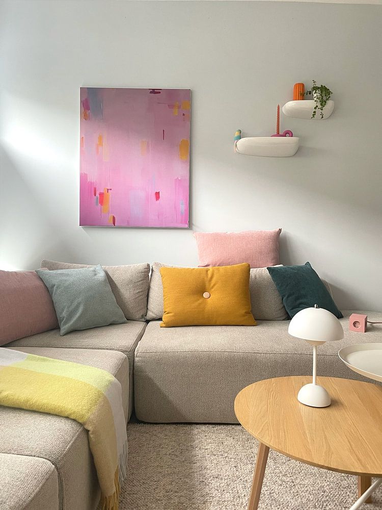 Modernes Abstraktes in Neonpink  von Studio Allee 