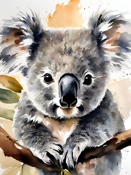 Kleiner Koala Aquarell von Ohkimiko 