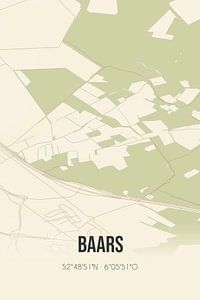 Vintage landkaart van Baars (Overijssel) van Rezona