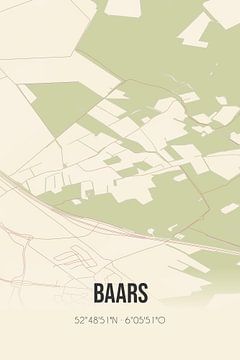 Alte Landkarte von Baars (Overijssel) von Rezona