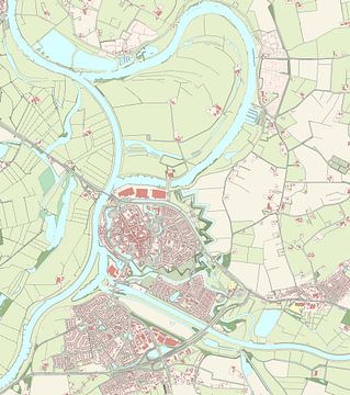 Kaart van Doesburg
