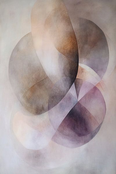Abstract Circles in Pastel Shades by Modern Collection