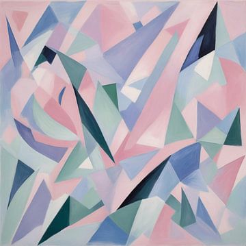 Dynamische Pastel Geometrie van De Muurdecoratie