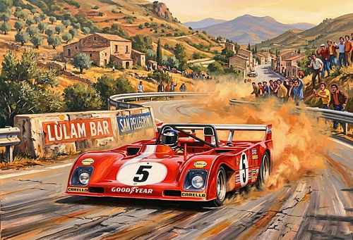 Jacky Ickx tijdens de Targa Florio van 1973