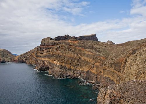 Vulkanische rotsen in de Atlantische Oceaan, Ponta de São Lourenço, Madeira