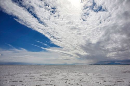 Uyuni bolivia. Prachtig uitzicht over Salar de Uyuni, Altiplano