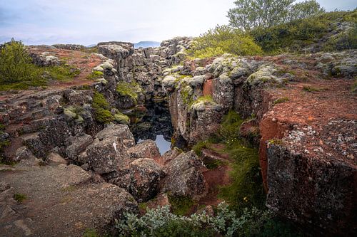 Thingvellir nationaal park IJsland - noord-amerikaans - europees breukvlak