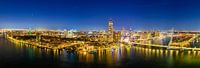 Rotterdam nighttime skyline panorama view by Sjoerd van der Wal Photography thumbnail