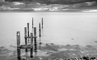 Poles in the Wadden Sea.