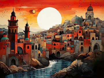 Marokko in Skizze von PixelPrestige