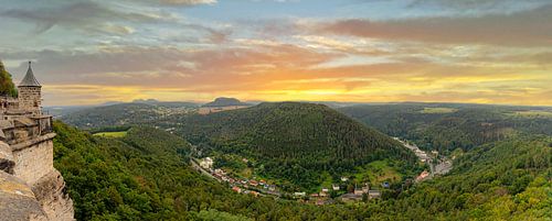 Magnificent panorama over Königstein, Saxony