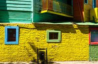 Bunte Häuser Fassaden in der Calle Caminito La Boca in Buenos Aires Argentinien von Dieter Walther Miniaturansicht