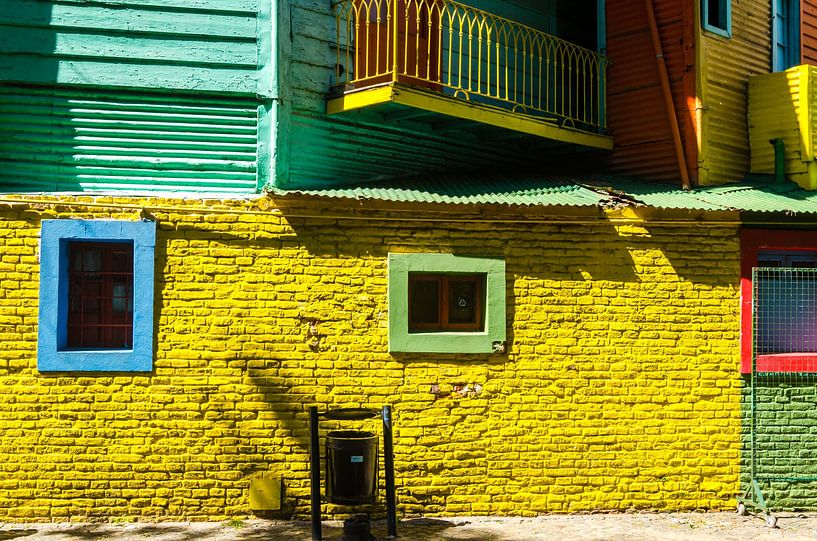 Bunte Häuser Fassaden in der Calle Caminito La Boca in Buenos Aires Argentinien von Dieter Walther