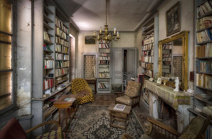 Franse boekenkamer van Kelly van den Brande