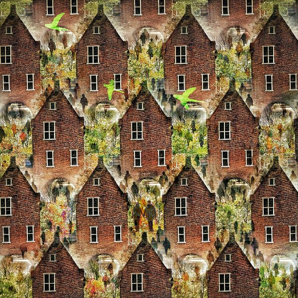 Grafiek Poortgebouw Klooster Nieuwlicht Utrecht van Ruben van Gogh - smartphoneart