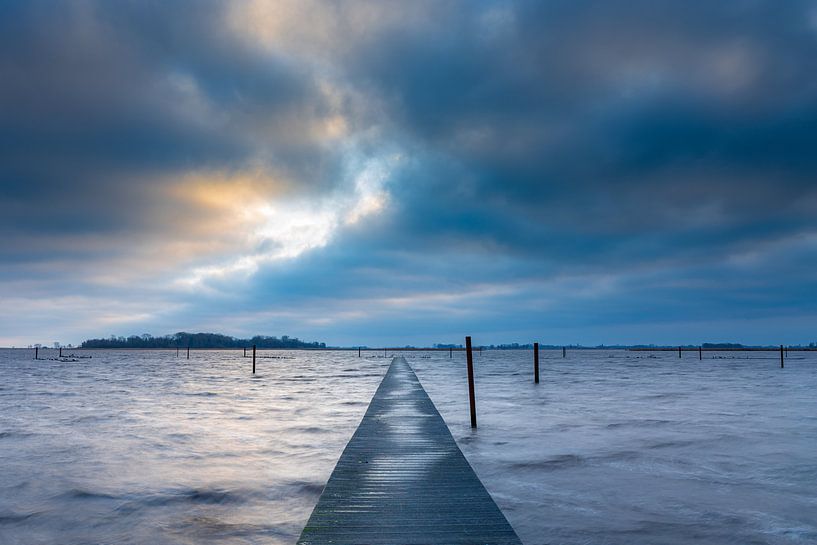 Vue de l'île aux oiseaux dans le lac noir par Wilko Visscher
