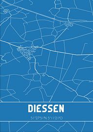 Plan d'ensemble | Carte | Diessen (Brabant Nord) sur Affiches de lieux