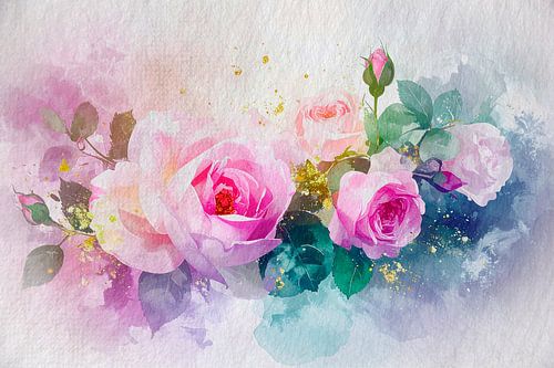 Romantisch Shabby Chic Rozenboeket