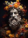 Grieks oud standbeeld met bloemen van haroulita thumbnail